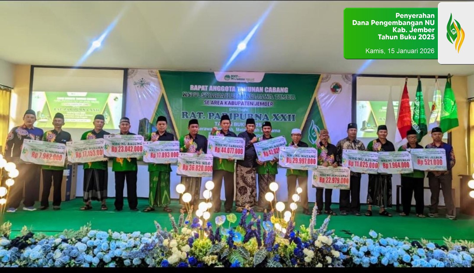 Penyerahan Dana Pengembangan NU Kab. Jember